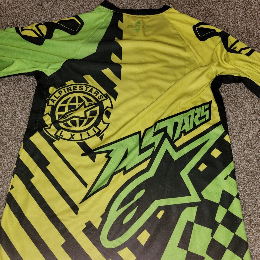 Alpinestars Downhill Racing Short Sleeve Jersey Mountain Bike Jersey Men's Sz M